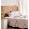 Linen House Nara Bamboo Cotton 400TC Sheet Set In Wisteria