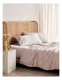 Linen House Nara Bamboo Cotton 400TC Sheet Set In Wisteria