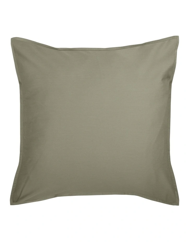 Linen House Nara 400TC Bamboo Cotton Quilt Cover Set Moss 4 Linen House Nara 400TC Bamboo Cotton Quilt Cover Set Moss - Image 4