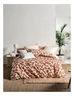 Linen House Tourelles Quilt Cover Set Paprika