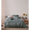 Linen House Dunaway Quilt Cover Set Petrol