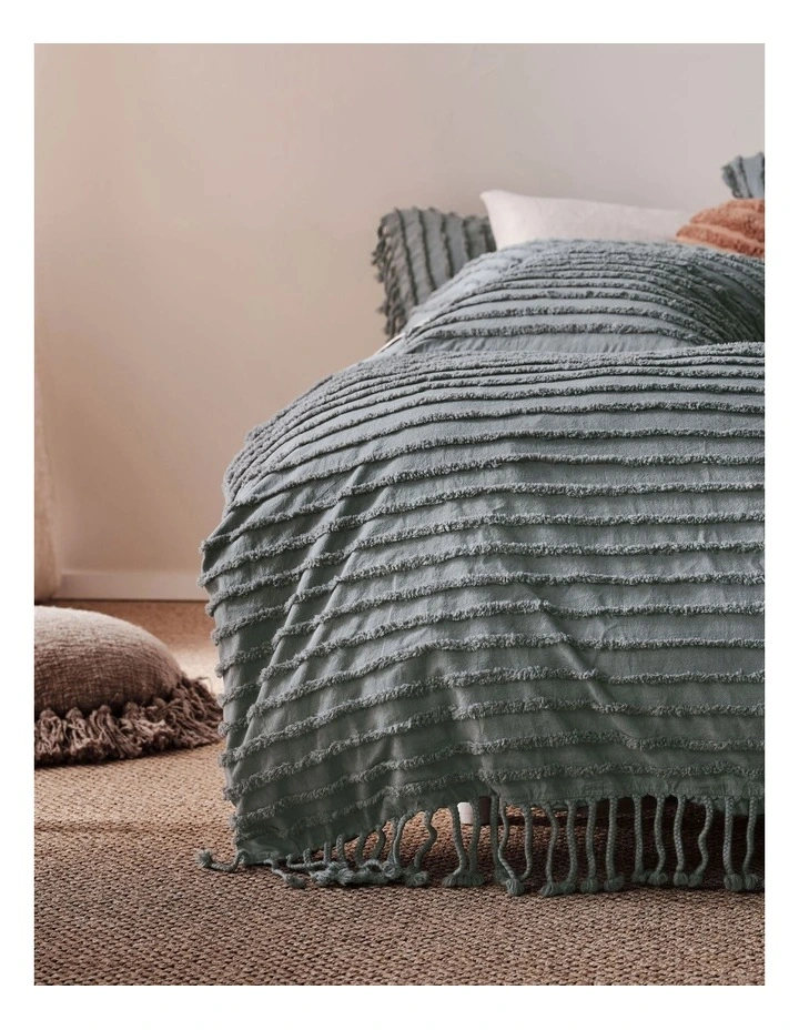 Linen House Dunaway Quilt Cover Set Petrol 3 Linen House Dunaway Quilt Cover Set Petrol - Image 3