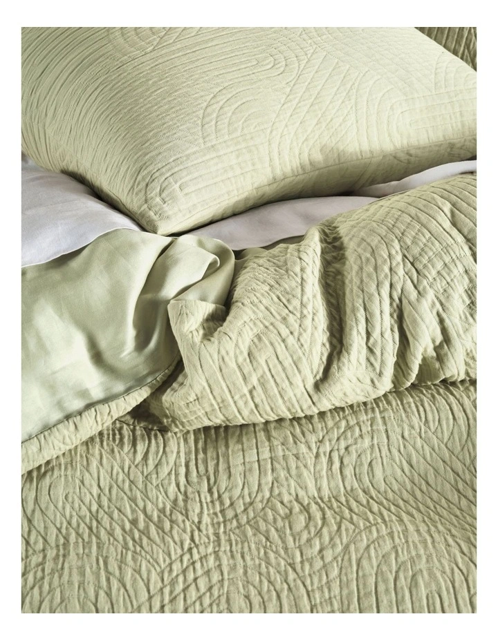 Linen House Lila Quilt Cover Set Wasabi 3 Linen House Lila Quilt Cover Set Wasabi - Image 3