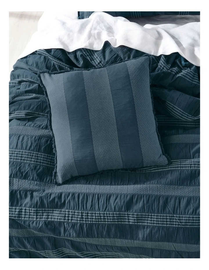 Linen House Shrimpton Cushion 45x45cm In Slate Grey 1 Linen House Shrimpton Cushion 45x45cm In Slate Grey