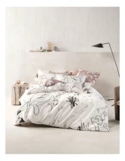 Linen House Lennox Quilt Cover Set Neutral