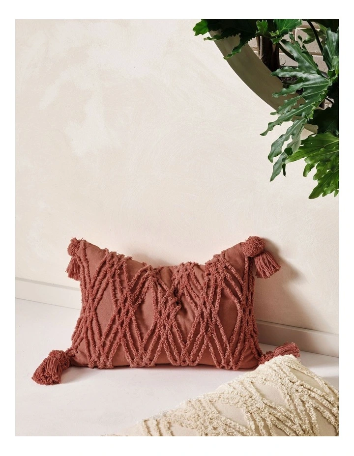 Linen House Solange Cushion In Paprika 2 Linen House Solange Cushion In Paprika - Image 2