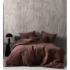 Linen House Heath Quilt Cover Set Chocolate