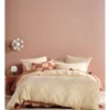 Linen House Capri Quilt Cover Set In Pale Peach