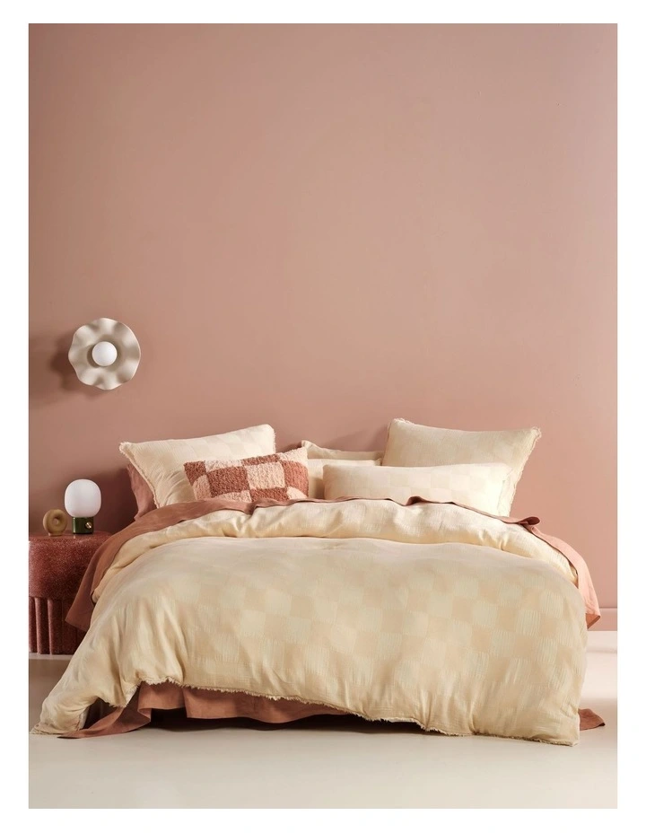 Linen House Capri Quilt Cover Set In Pale Peach 1 Linen House Capri Quilt Cover Set In Pale Peach