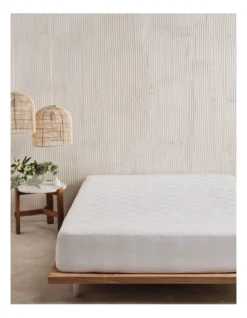 Linen House Kind Cotton Mattress Protector In White -Linen House Dreamscape Sales Store 968608270 3 720x928