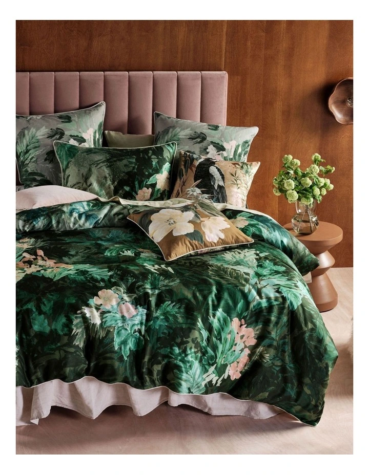 Linen House Retreat Quilt Cover Set In Green 1 Linen House Retreat Quilt Cover Set In Green