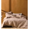 Linen House Hemp Triblend Quilt Cover Set In Rust
