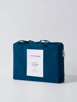 Linen House 300TC Cotton Percale Sheet Set -Linen House Dreamscape Sales Store lh 300tc cotton dark blue ss h1