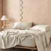 Linen House Abbi Oatmeal Flannelette Sheet Set