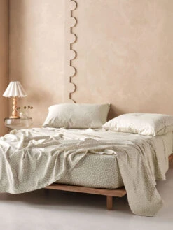 Linen House Dreamscape Sales Store 21 Linen House Abbi Oatmeal Flannelette Sheet Set
