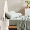 Linen House Augusta 500TC Green Gum Cotton Sateen Sheet Set