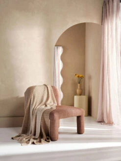 Linen House Brea Sandstone Throw 6 Linen House Brea Sandstone Throw -Linen House Dreamscape Sales Store lh aw23 brea sandstone thrw lifestyle h1