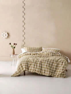 Linen House Barnett Dijon Flannelette Quilt Cover Set