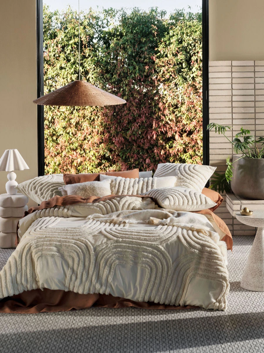 Linen House Farrah Vanilla Quilt Cover Set 1 Linen House Farrah Vanilla Quilt Cover Set