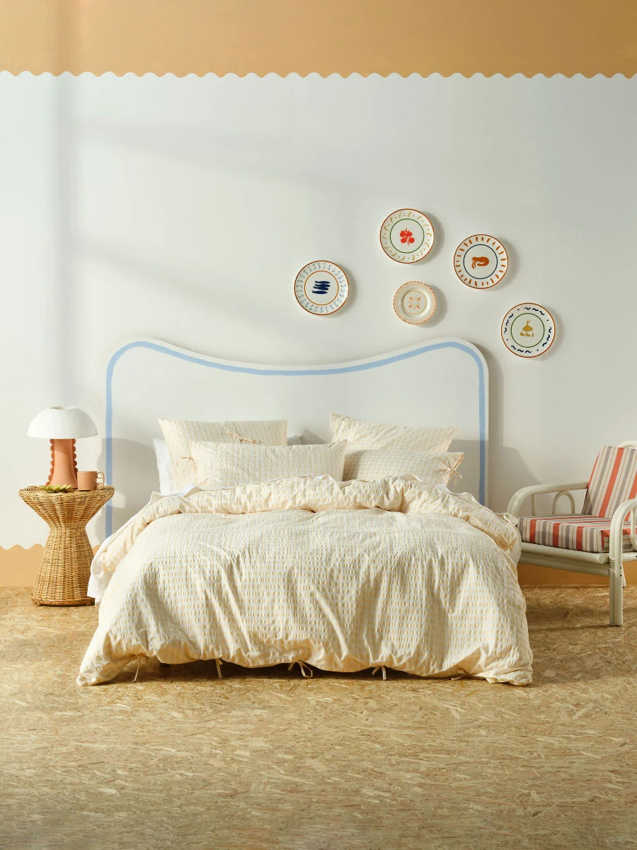 Linen House Ferrara Sand Quilt Cover Set 1 Linen House Ferrara Sand Quilt Cover Set