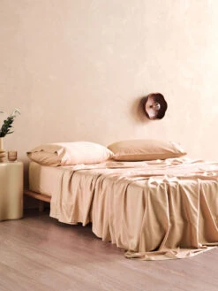 Linen House Haven Nude Pink Bamboo Cotton 500TC Sheet Set