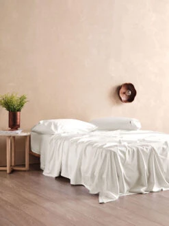 Linen House Haven White Bamboo Cotton 500TC Sheet Set
