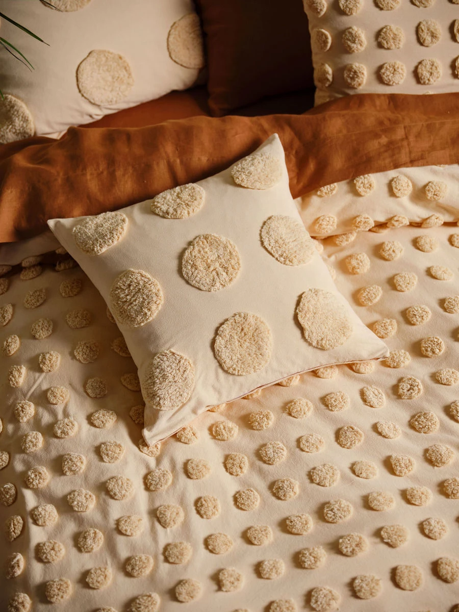 Linen House Haze Pale Peach Cushion 45x45cm 2 Linen House Haze Pale Peach Cushion 45x45cm - Image 2