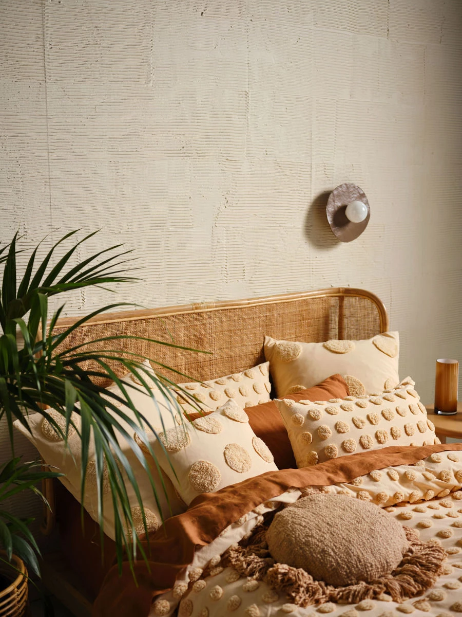 Linen House Haze Pale Peach Cushion 45x45cm 3 Linen House Haze Pale Peach Cushion 45x45cm - Image 3