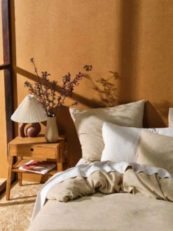 Linen House Hemp Triblend Ochre European Pillowcase 7 Linen House Hemp Triblend Ochre European Pillowcase -Linen House Dreamscape Sales Store lh hemp triblend ochre qcs d3