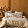 Linen House Hemp Triblend Ochre Quilt Cover Set