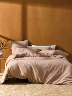 Linen House Hemp Triblend Rust Quilt Cover Set