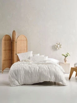 Linen House Layla White Quilt Cover Set