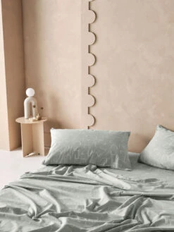 Linen House Nica Flannelette Sheet Set -Linen House Dreamscape Sales Store lh nica slate ss d3