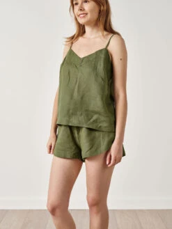 Linen House Nimes Moss Linen Cami