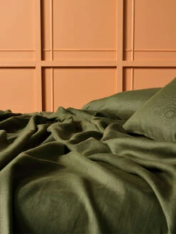 Linen House Pure Linen Moss Sheet Set -Linen House Dreamscape Sales Store lh nimes moss ss d2