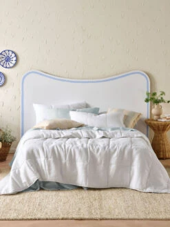 Linen House Nimes White Linen Coverlet