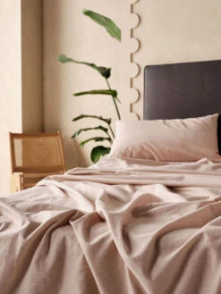 Linen House Flannelette Pink Salt Plain-Dyed Sheet Set 6 Linen House Flannelette Pink Salt Plain-Dyed Sheet Set -Linen House Dreamscape Sales Store lh plain dyed flannelette pink salt ss d2