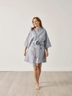 Linen House Springsteen Blue Short Robe
