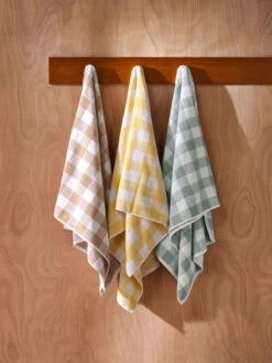 Linen House Flinders Check Praline Towel Collection -Linen House Dreamscape Sales Store lh ss23 24 flinders check group lifestyle bthsht h1