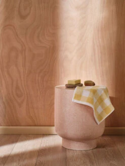 Linen House Flinders Check Honey Towel Collection -Linen House Dreamscape Sales Store lh ss23 24 flinders check honey lifestyle fcewshr h1