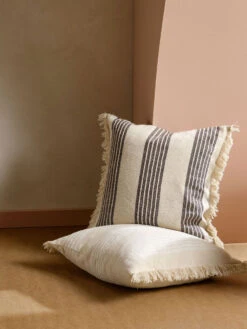 Linen House Sloan Vanilla Cushion 50x50cm -Linen House Dreamscape Sales Store lh ss2324 sloan group cush lifestyle h2