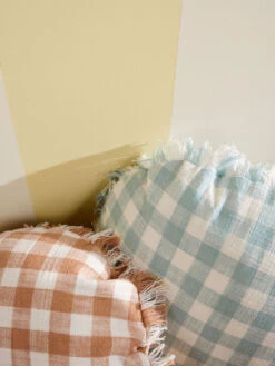 Linen House Tavola Pink Clay Cushion 45cm Round 9 Linen House Tavola Pink Clay Cushion 45cm Round -Linen House Dreamscape Sales Store lh ss2324 tavola group cush lifestyle h5