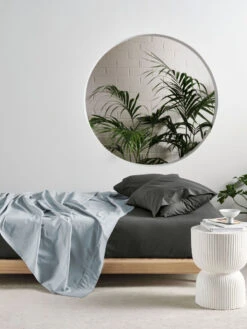 Linen House Winton 300TC Charcoal Cotton Percale Sheet Set