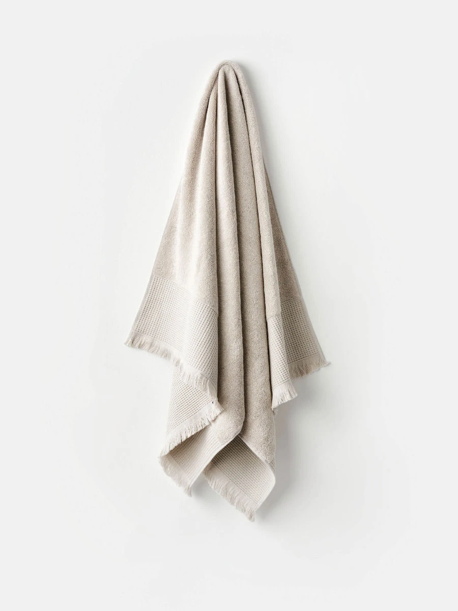 Linen House Aria Cotton/Bamboo Sand Towel Collection 1 Linen House Aria Cotton/Bamboo Sand Towel Collection