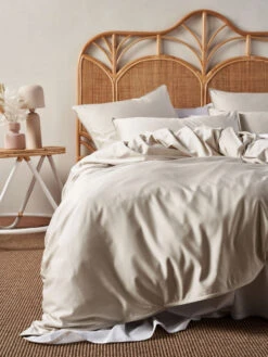 Linen House Haven Sand Bamboo Cotton 500TC Quilt Cover Set -Linen House Dreamscape Sales Store lh aria sand qcs d2 1 1
