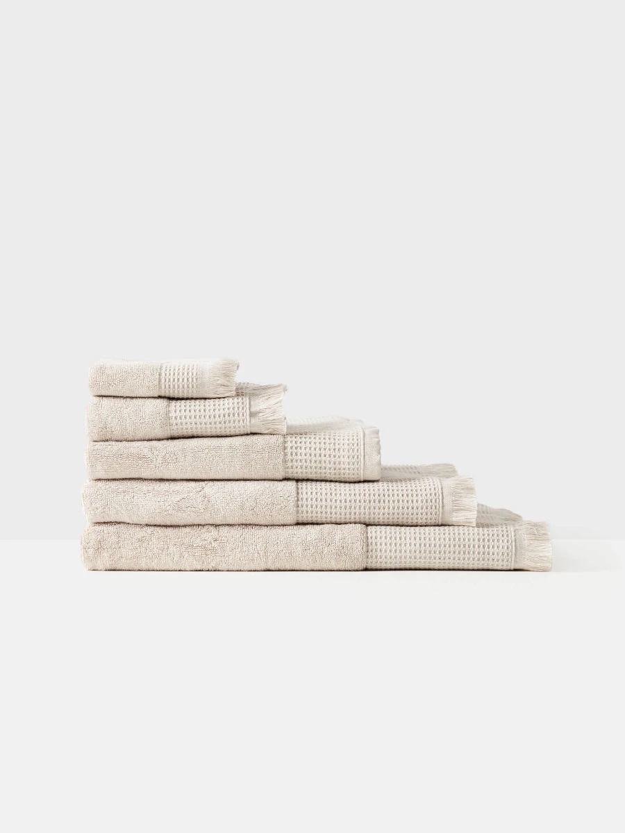 Linen House Aria Cotton/Bamboo Sand Towel Collection 2 Linen House Aria Cotton/Bamboo Sand Towel Collection - Image 2