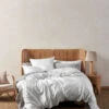 Linen House Haven White Bamboo Cotton 500TC Quilt Cover Set