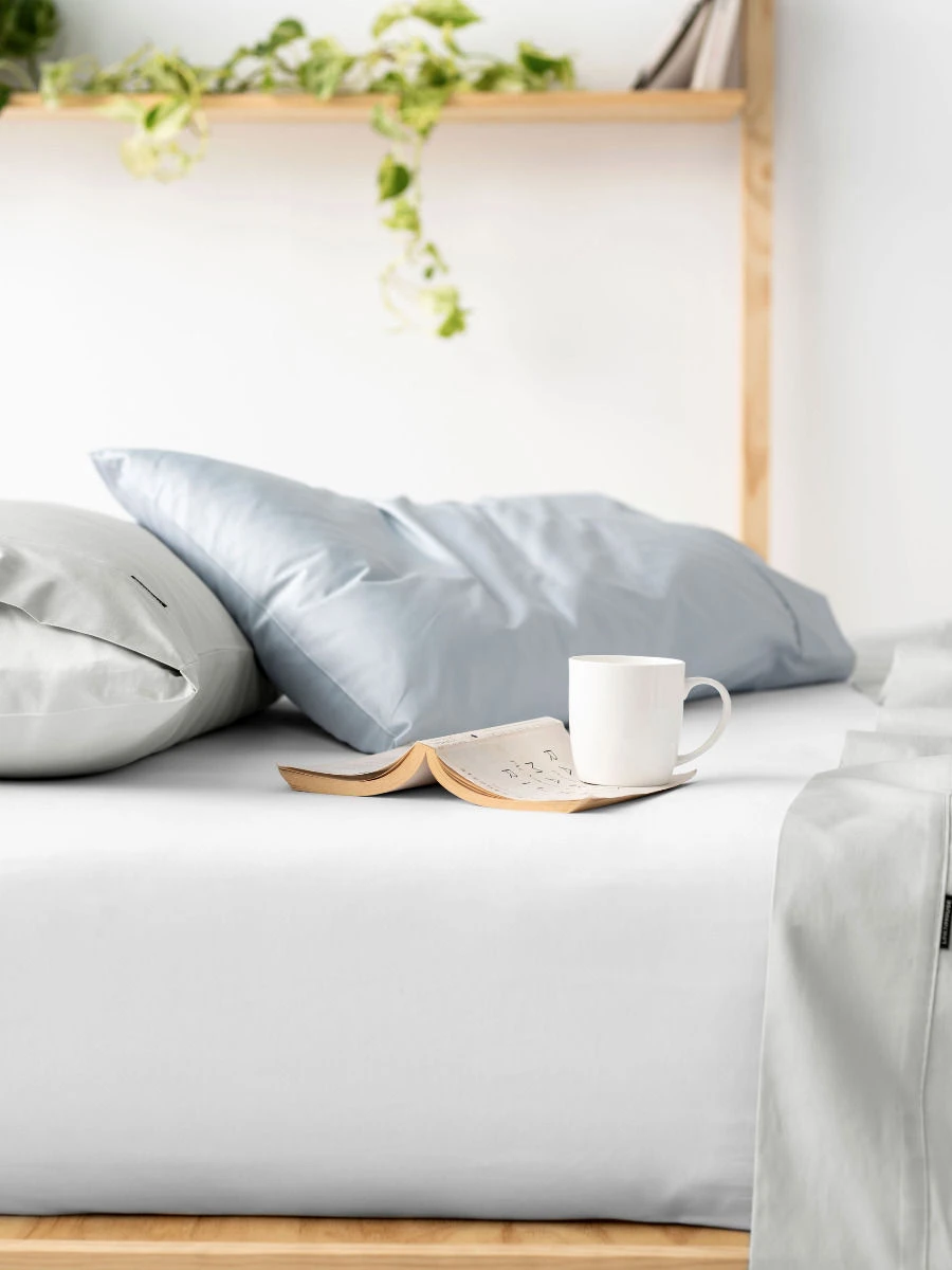 Linen House Augusta 500TC Cotton Sateen Fitted Sheet 50cm 1 Linen House Augusta 500TC Cotton Sateen Fitted Sheet 50cm