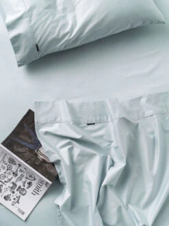 Linen House Augusta 500TC Cotton Sateen Fitted Sheet 50cm 15 Linen House Augusta 500TC Cotton Sateen Fitted Sheet 50cm -Linen House Dreamscape Sales Store lh augusta ss1920 pale blue ss w1