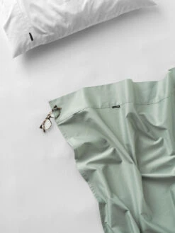 Linen House Augusta 500TC Cotton Sateen Flat Sheet -Linen House Dreamscape Sales Store lh augusta ss1920 white fitted green gum flat w1